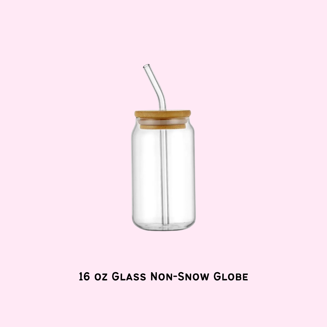 Non-Snow Globe 16 oz Glass Cup
